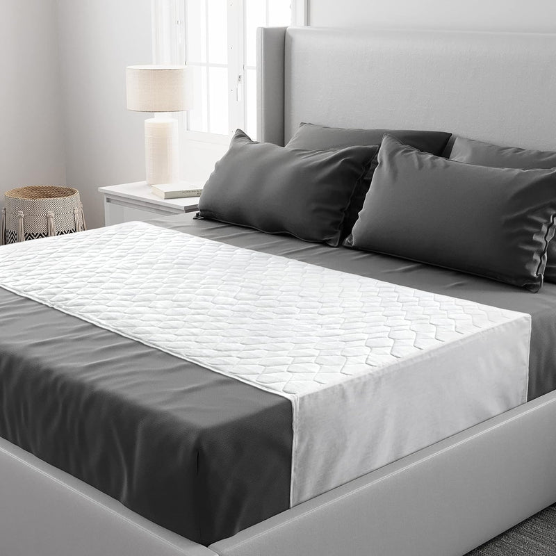 Super King Size Bed Pad With Tucks - White Lynmark