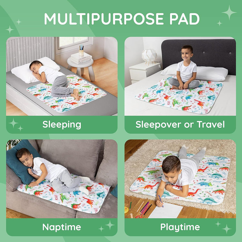 Potty Training Bed Pad Without Tucks - Available in 4 Colorful Designs Lynmark