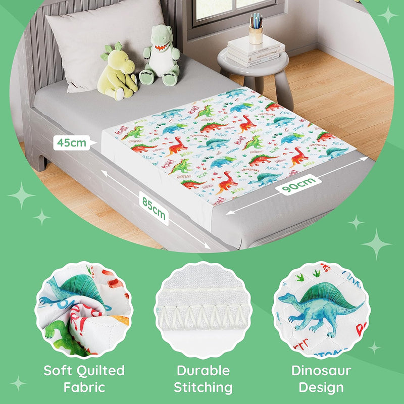 Potty Training Bed Pad With Tucks - Dinosaur Lynmark