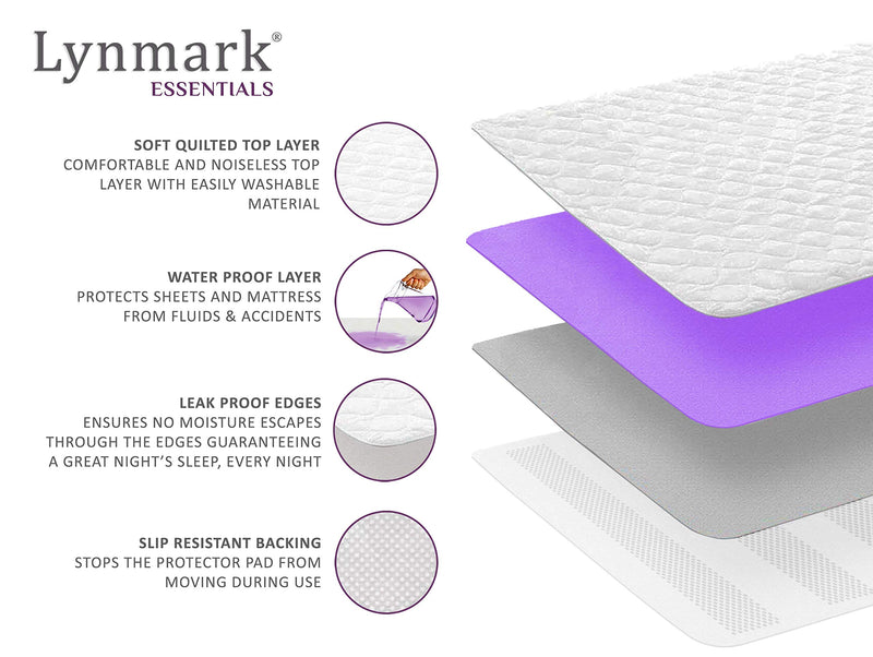 Single Size Bed Pad Without Tucks - White Lynmark