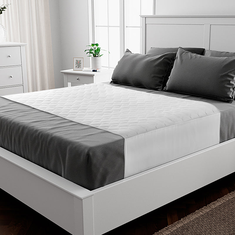 Washable King Size White Bed Pad